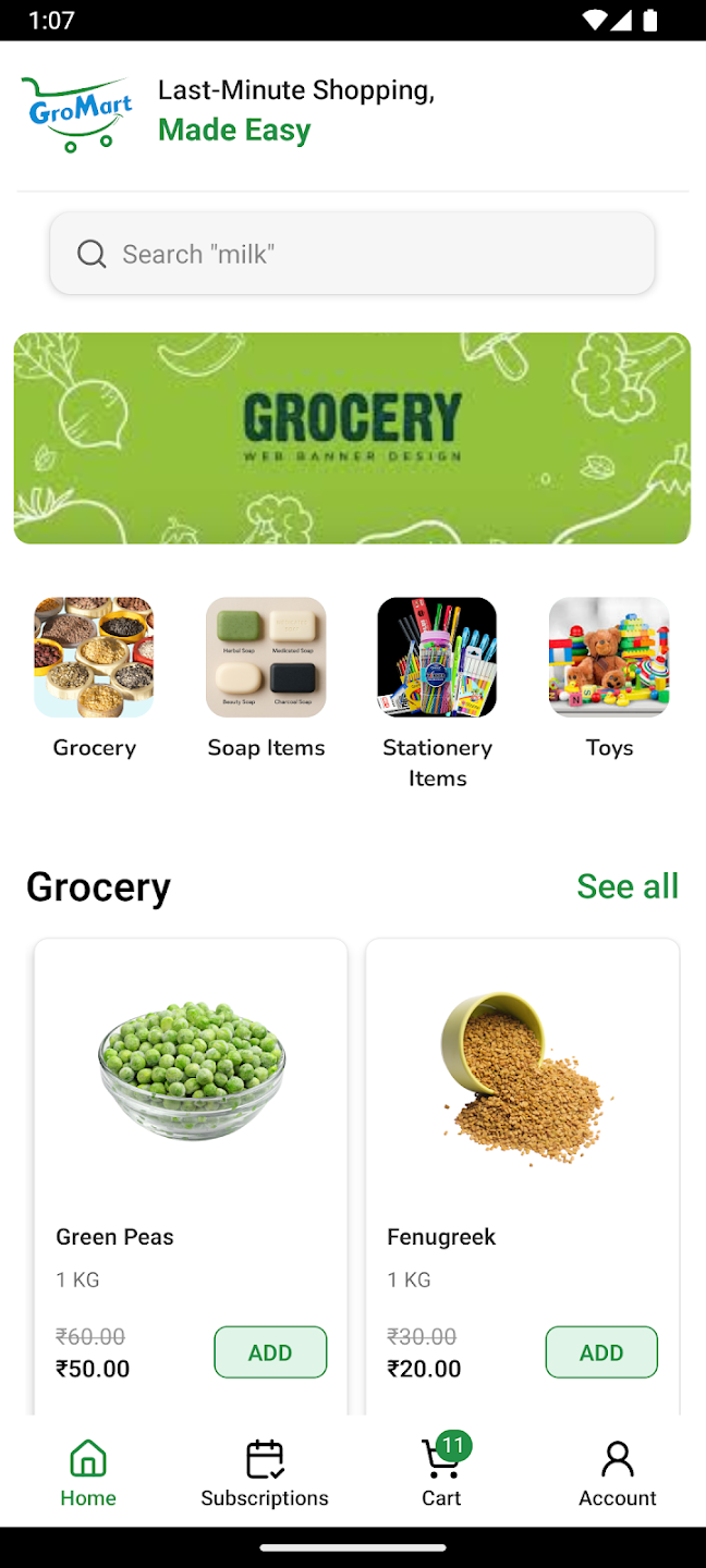 GroMart App Preview
